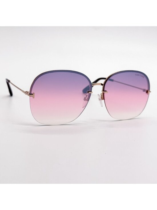 New Tom Ford Lilliana-02 TF794 28Z Purple Round Women Sunglasses Authentic